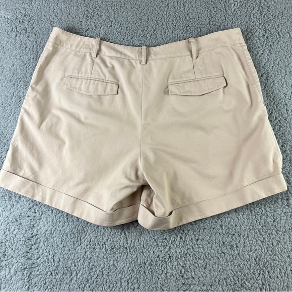 Lafayette 148 Khaki Shorts *FLAWS* Size 14 - Picture 2 of 10